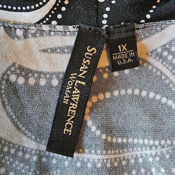 Susan Lawrance Sleeveless Top Tank Blouse Ruffle Neck Scoop Neck Women's Size 1X - Picture 5 of 7